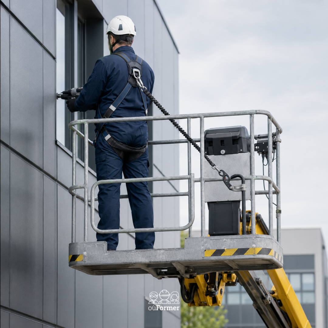 Travail en nacelle, faut-il obligatoirement porter un harnais ?