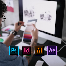 2 jours -1 logiciel aux choix suite Adobe : Photoshop -Indesign -Illustrator - à distance